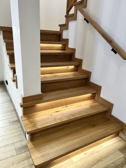 Schody drewniane , stalowe loft