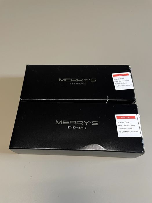 Oprawki Okularowe Męskie MERRY'S Prostokątne Czarny Mat / Czerwone (2639)