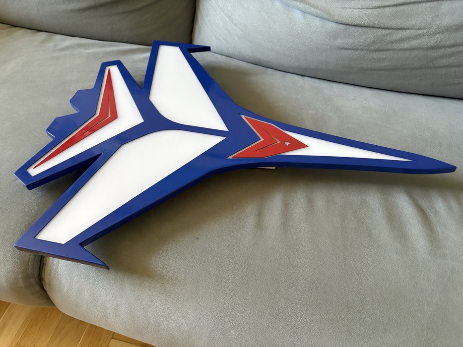 Lampa LED samolot do pokoju dziecięcego, pilot