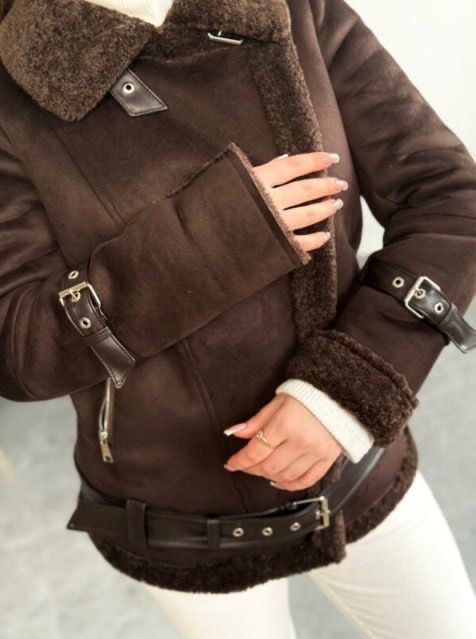 Дублянка d-victory, натуральна замша, 48/50, шоколад