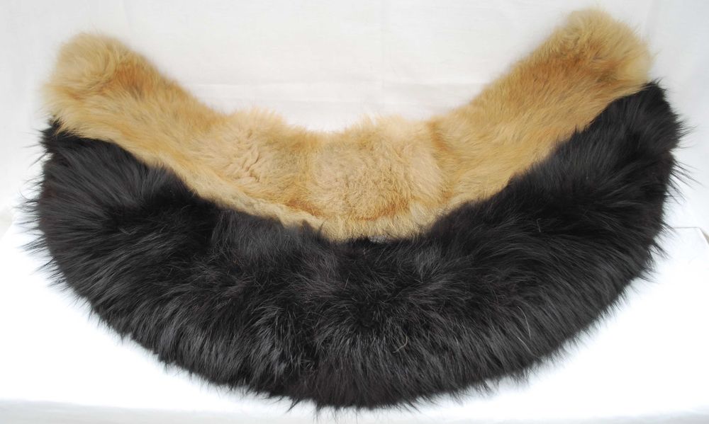 2 genuine fur collars
