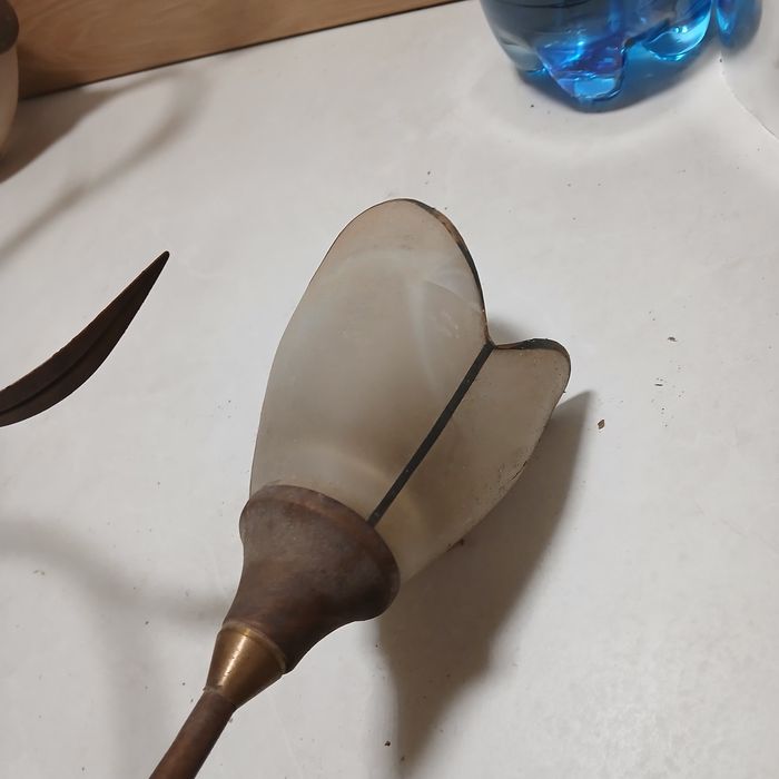 Lampa trójramienna mosiężna