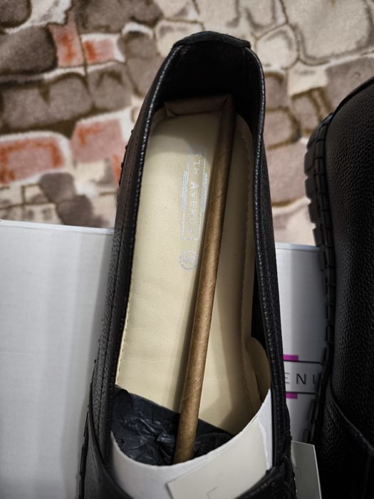 Мокасини кожна, чорні жіночі.