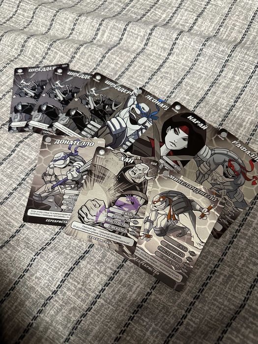 Серебрянные карточки Черепашки Ниндзя