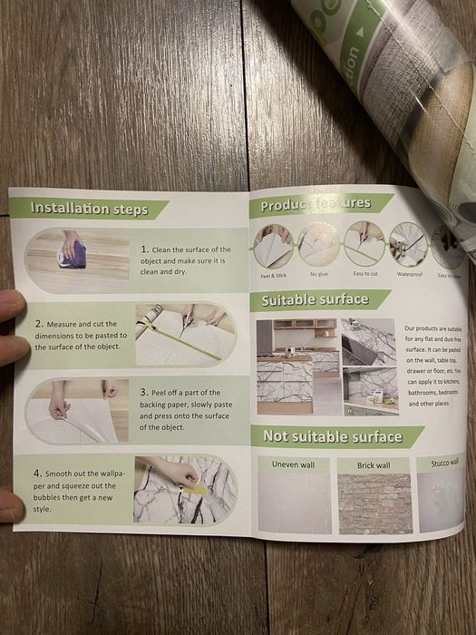 Tapeta samoprzylepna dekoracyjna zestaw 6 rolek 45x3m