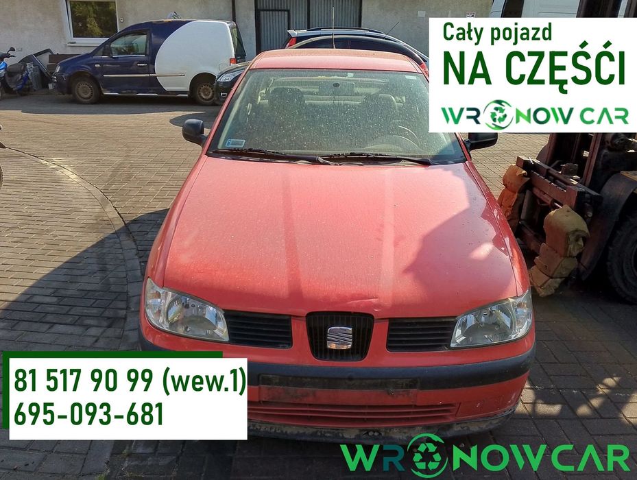 Seat Cordoba (99-02r.) 1.4 B 59KM. Silnik AKK Skrzynia DXK lakier P3G / LP3G / D8.Cały na części. GWARANCJA !!! Przód Tył Zestaw Komplet Drzwi Klapa Zderzak Błotnik Maska Grill Atrapa Szyba Pas Lampa Lusterko Boczki Fotel Kanapa Kokpit Deska Rozdzielcza P