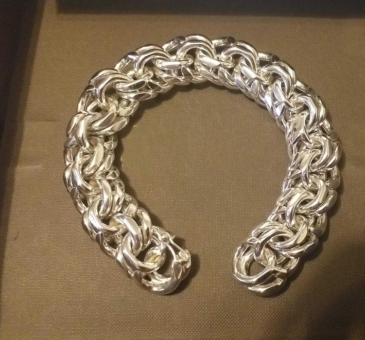 Bransoleta Bismarck srebro 925 olbrzym 218,62gram.