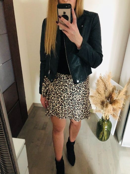Spódnica mini w panterkę
