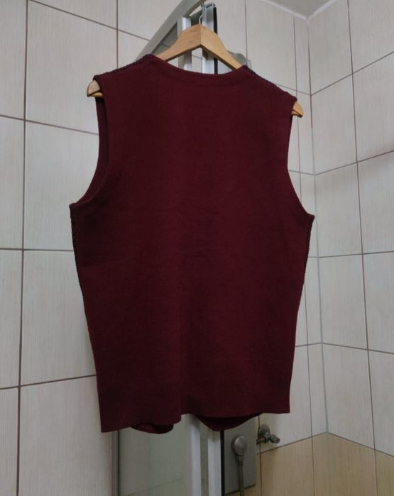 sweter kamizelka sweterek L Vistula bezrękawnik materiałowy z dzianiny