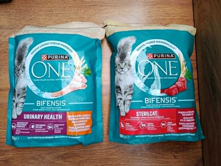 Sucha karma dla kotów kota Purina One Bifensis Urinary Health z kurczakiem 800g lub Sterilcat dla kotów sterylizowanych z wołowiną 800g