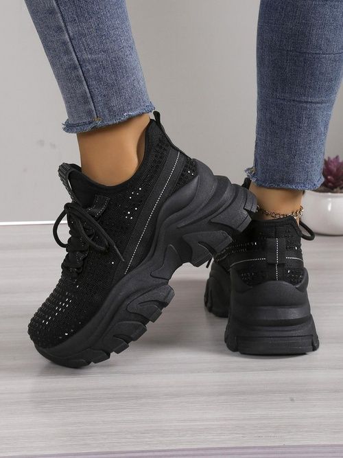 3 KOLORY 36 37 38 sneakersy 39 40 41 na platformie z cyrkoniami sporto