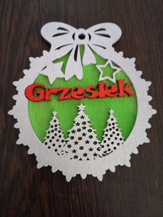 Bombka drewniana z dowolnym imieniem