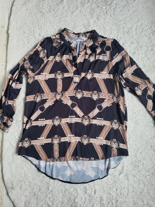 Czarno brązowa dłuższa bluzka rozm 42 44