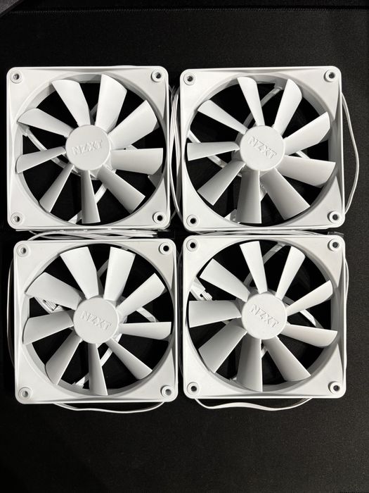 4x Wentylatory NZXT Białe 120mm
