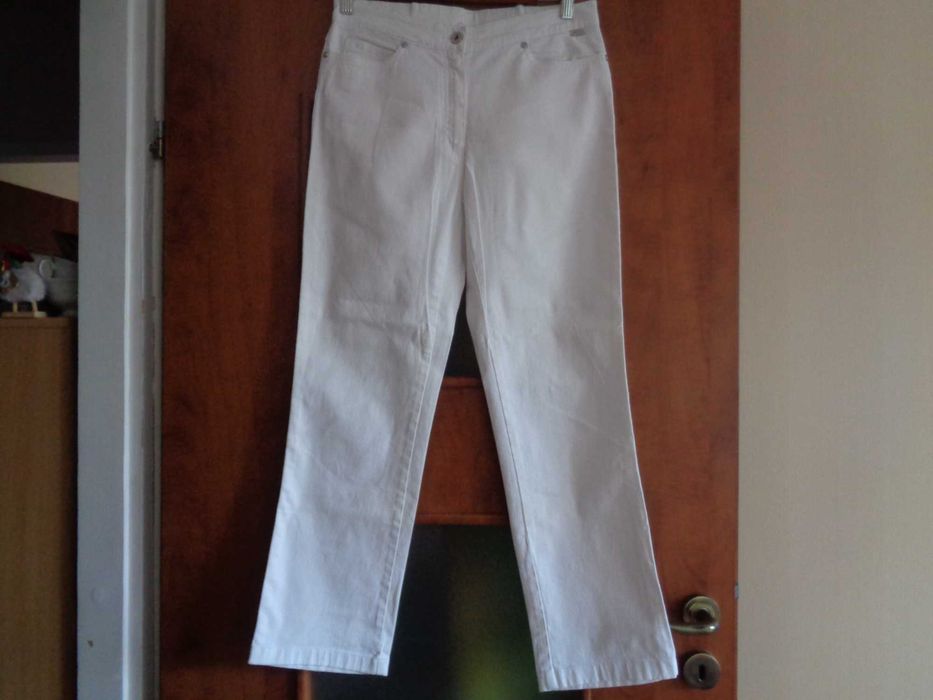 spodnie damskie białe rozmiar 38 jak nowe