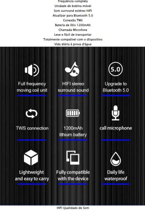 Lenovo K3 Pro - Coluna portátil Bluetooth 5.0 (mãos-livres)