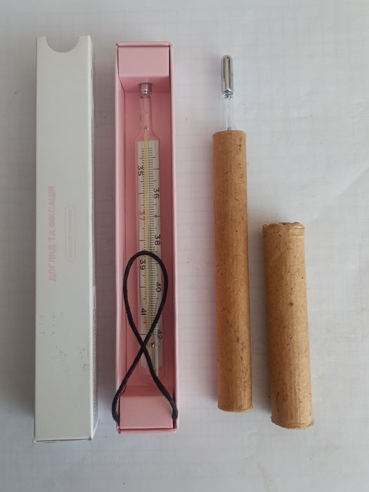 Термометр медициеский ртутный Времён СССР 1979г.в. Therm. Normalglas.