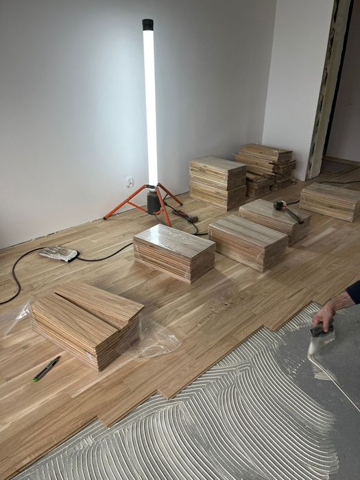 Podłoga lity dąb klepka