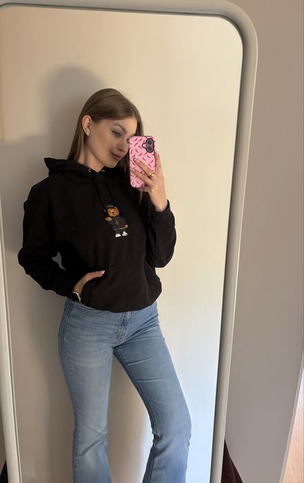 Bluza z kapturem czarna hedrix