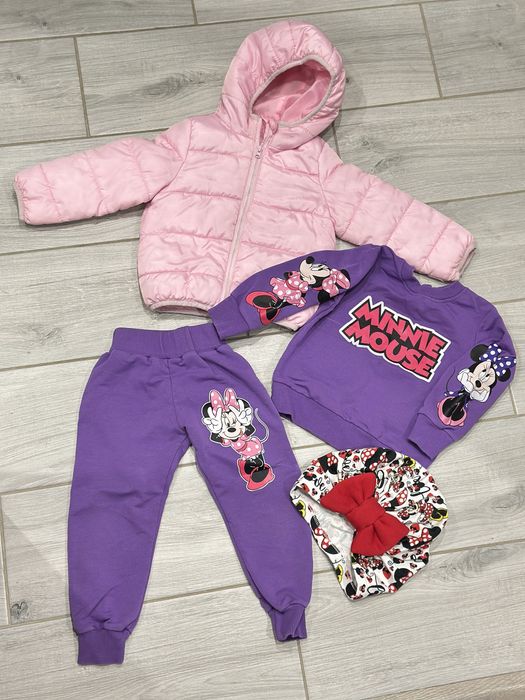 Комплект одягу для дівчинки на 1,5-2 роки 86 р. куртка, костюм, шапка