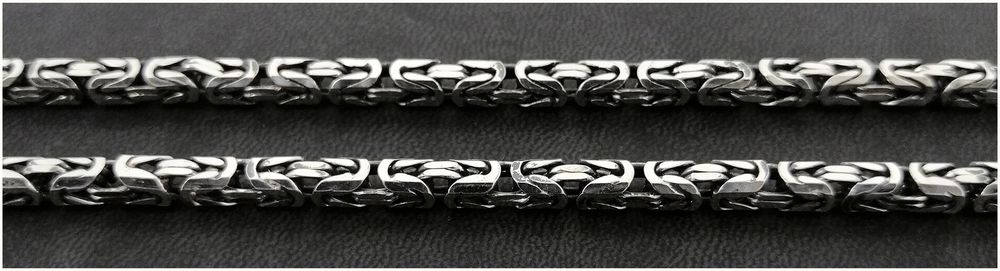 Srebrny Męski Łańcuszek Królewski Szeroki Pr. 925