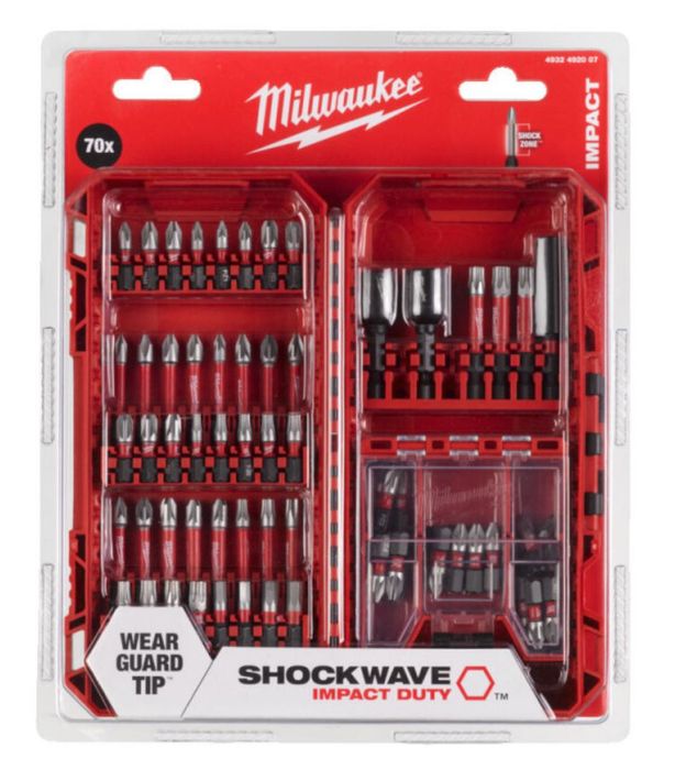 Набір ударних біт Milwaukee SHOCKWAVE 70шт