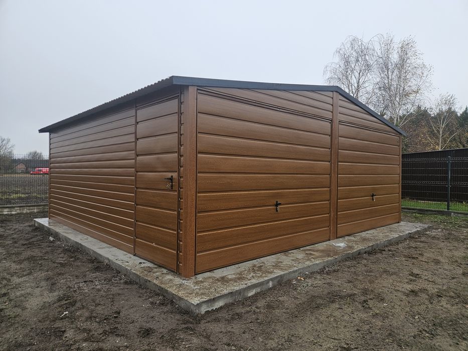 6x5.8 MAZ Garaze Blaszane Garaż Blaszany Blaszak Blaszaki Drewnopodobn