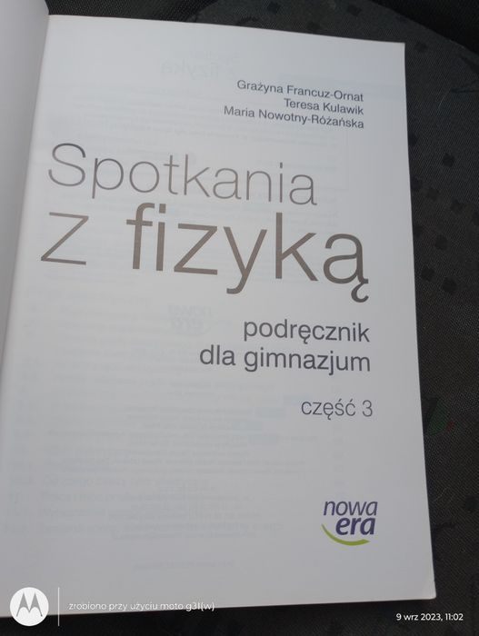 Spotkania z fizyką 3. Podręcznik dla gimnazjum.