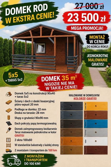 Domki narzedziowe ogrodowe drewutnie taras altanka