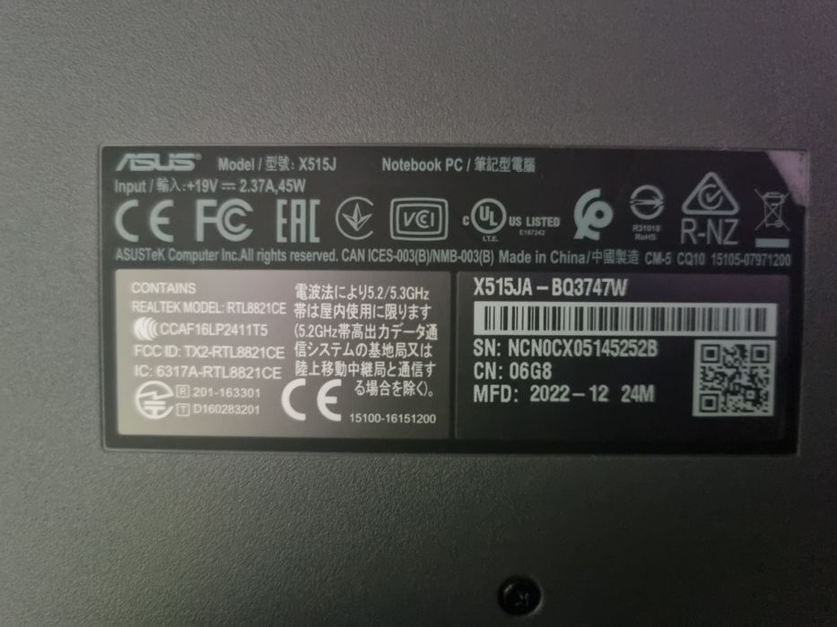 Laptop Asus X515J