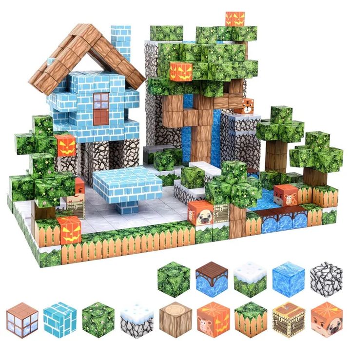 Магнітні кубики конструктор Minecraft