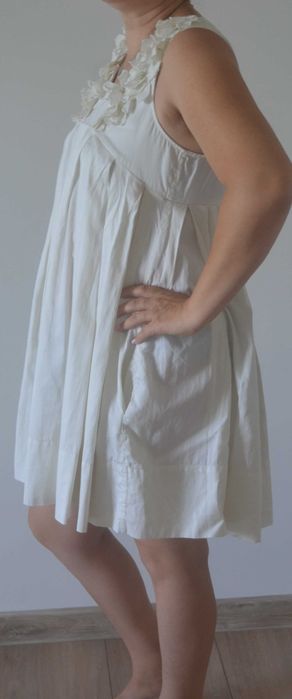 Biała letnia sukienka H&M rozm.40