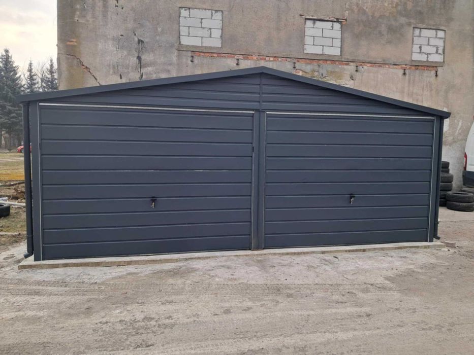 Garaż blaszany 6x5 WZMOCNIONY PROFILAMI. Producent. Cała POLSKA.