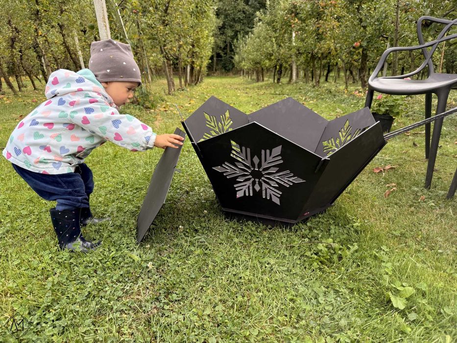 PALENISKO ogrodowe CALIX śr. 76cm PODWÓJNE DNO 0,5cm SOLIDNE Ognisko Grill promocja