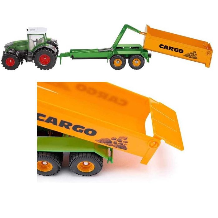 Siku 1989 Traktor Fendt z podnośnikiem skala 1:50