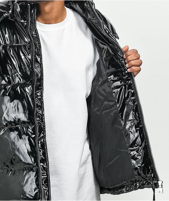 American Stitch Shine Puffer куртка чорна глянцева М як нова
