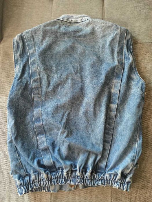 Kamizelka Jeansowa Vintage Ciak Story XL Retro Lata 90. Katana bez rękawów