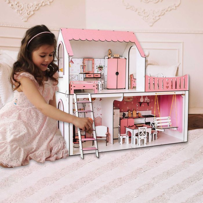 Ляльковий будиночок Барбі Лол подарунок меблі Вітальня кукольный дом