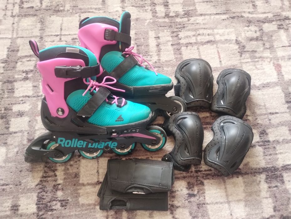 ролики Rollerblade раздвижные 36,5-40,5 р. с защитой