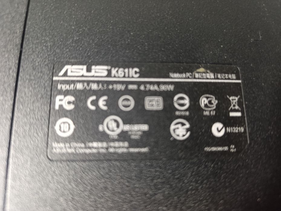Ноутбук  ASUS K61IC