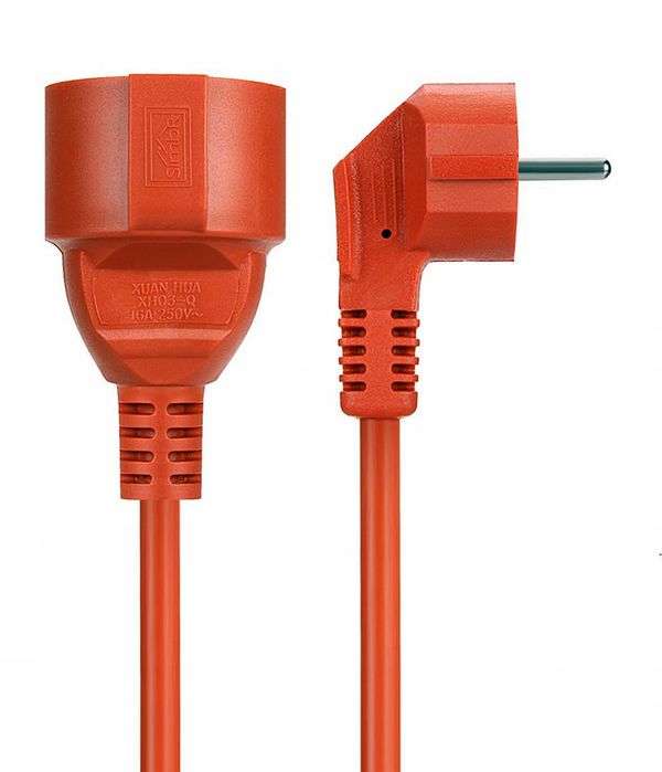 Przedłużacz ogrodowy budowlany pomarańczowy 2 x 1mm 50m