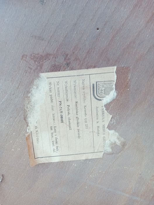 Stare Krzesło Drewniane Patyczak PRL Thonet Aga Jar Gięte Typ 233