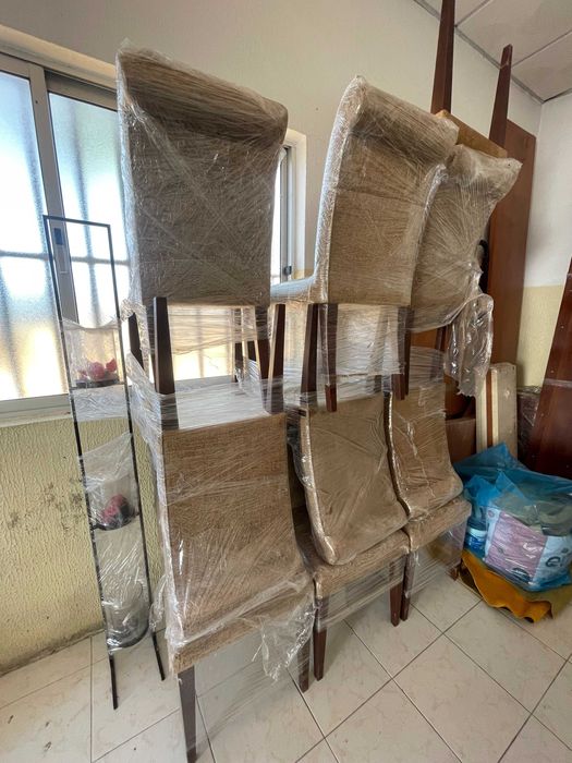 Conjunto de 10 cadeiras de sala de jantar estofadas qualidade superior
