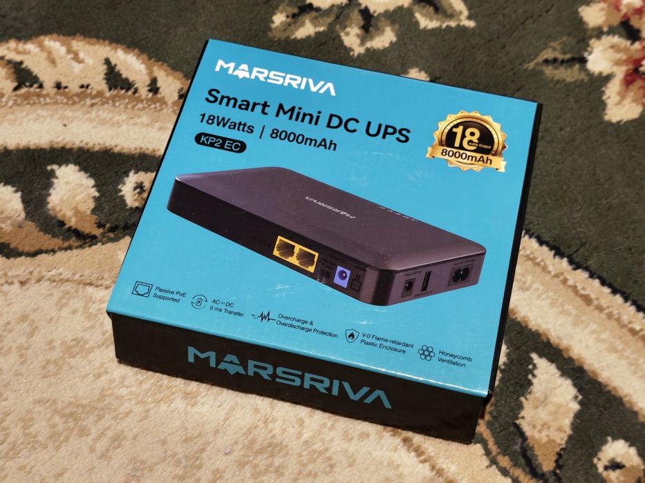 ДБЖ для роутера Marsriva Smart Mini DC UPS KP2 EC 18W 8000 mAh