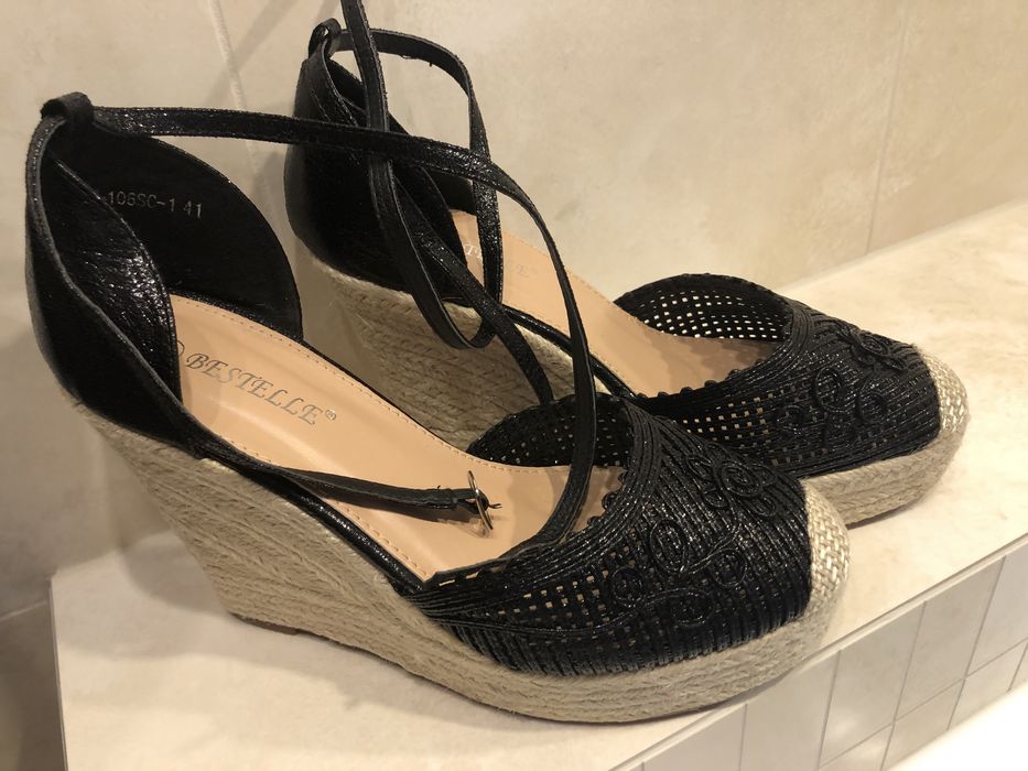 Buty na koturnie, koturny, espadryle  r. 41