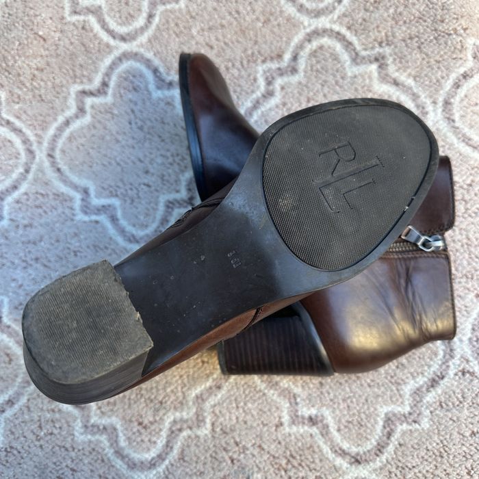 Lauren Ralph Lauren Carlene botki buty skórzane damskie leather boots