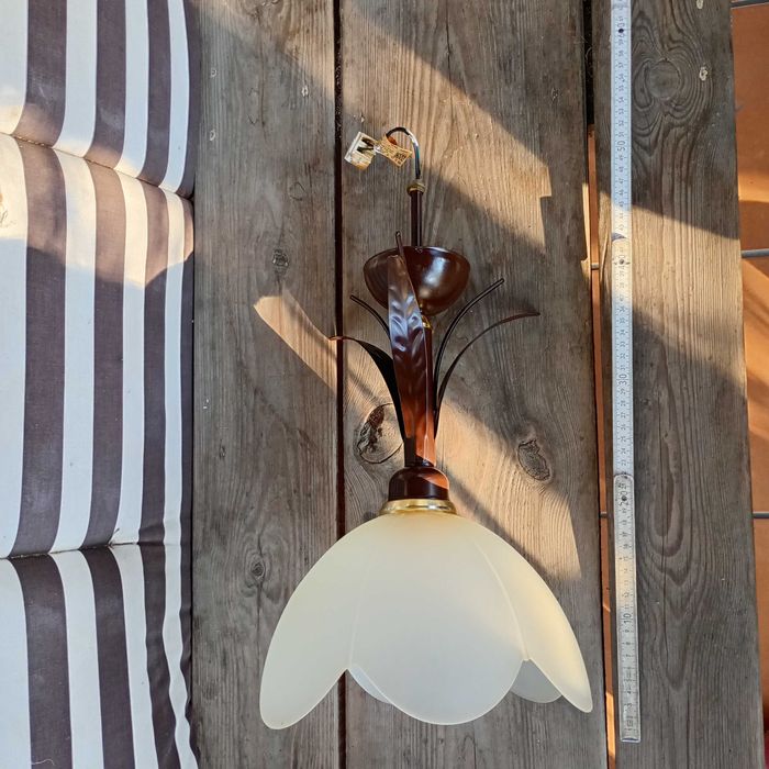 Lampa sufitowa, szklany klosz