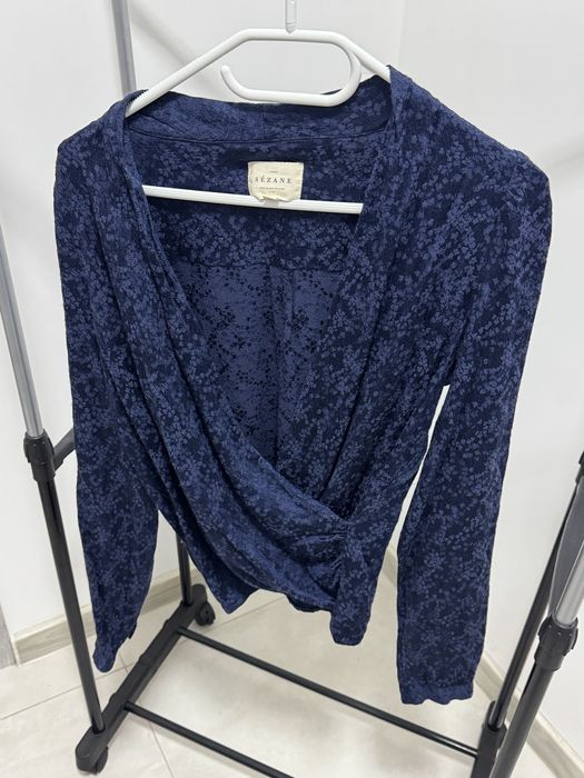 Sezane Floral Wrap Blouse блузка