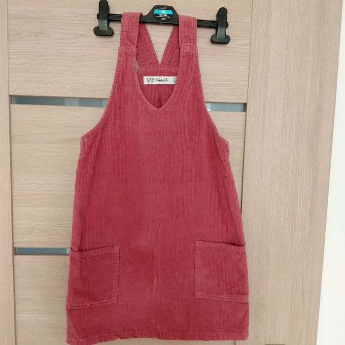 Sukienka na szelkach sztruks, r. 140