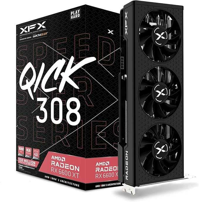 Відеокарта XFX Radeon RX 6600 XT Speedster QICK 308 (RX-66XT8LBDQ)